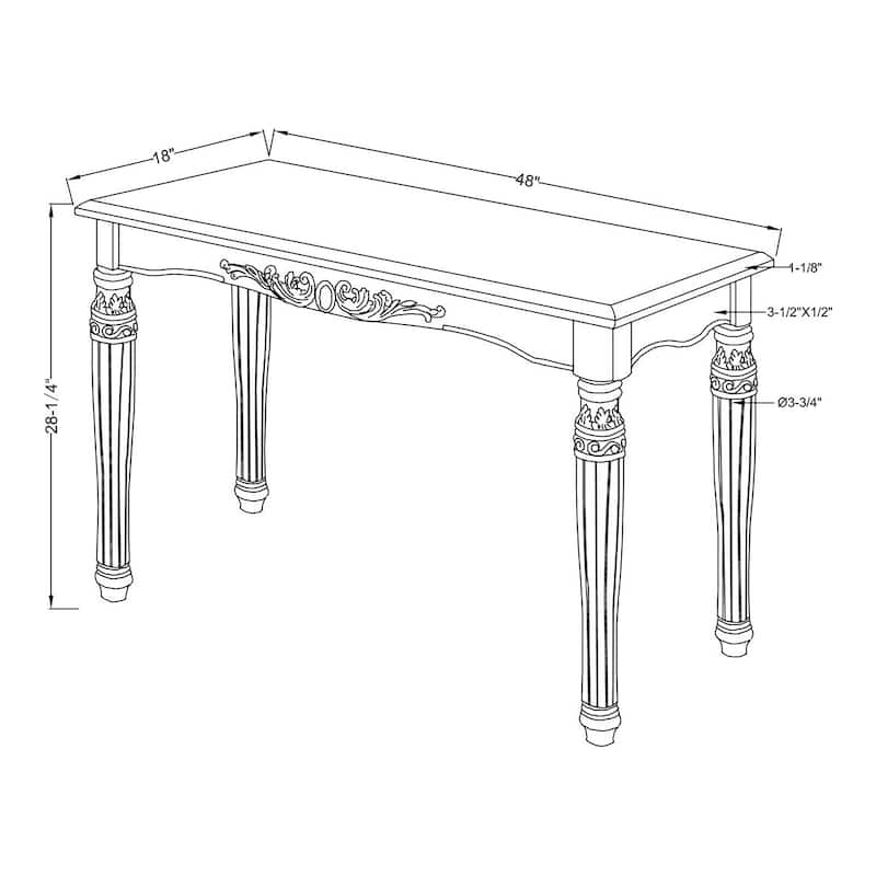 Haia Traditional Espresso 48-inch Faux Marble Top Sofa Table by Furniture of America