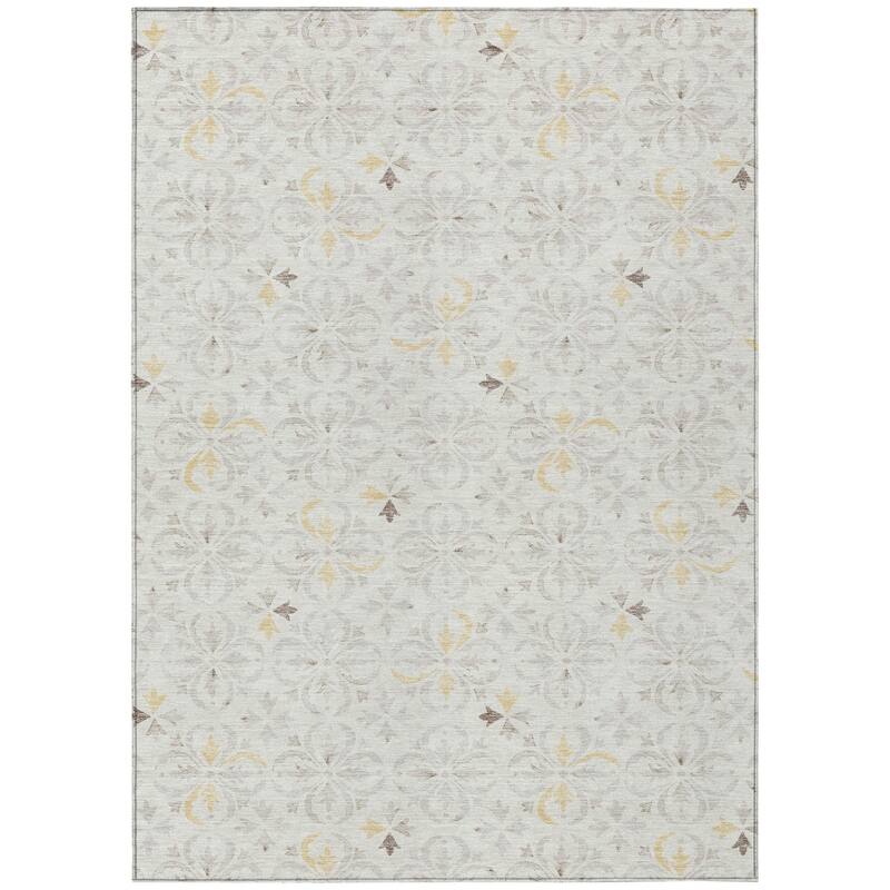 HomeRoots Floral Transitional Rectangle Outdoor Rug