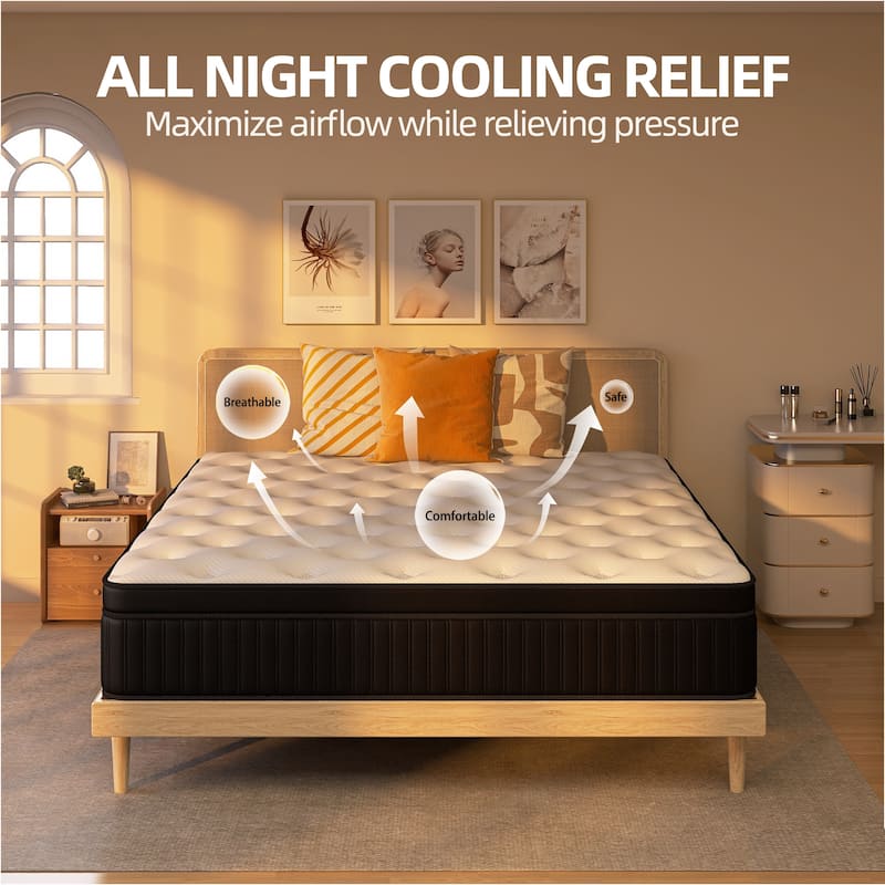 12" Medium Hybrid Mattress with Pocket Spring Motion Isolation