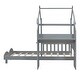 preview thumbnail 15 of 16, Twin Platform Bed with Windmill, Flower Decor & Desk - House Bed Style