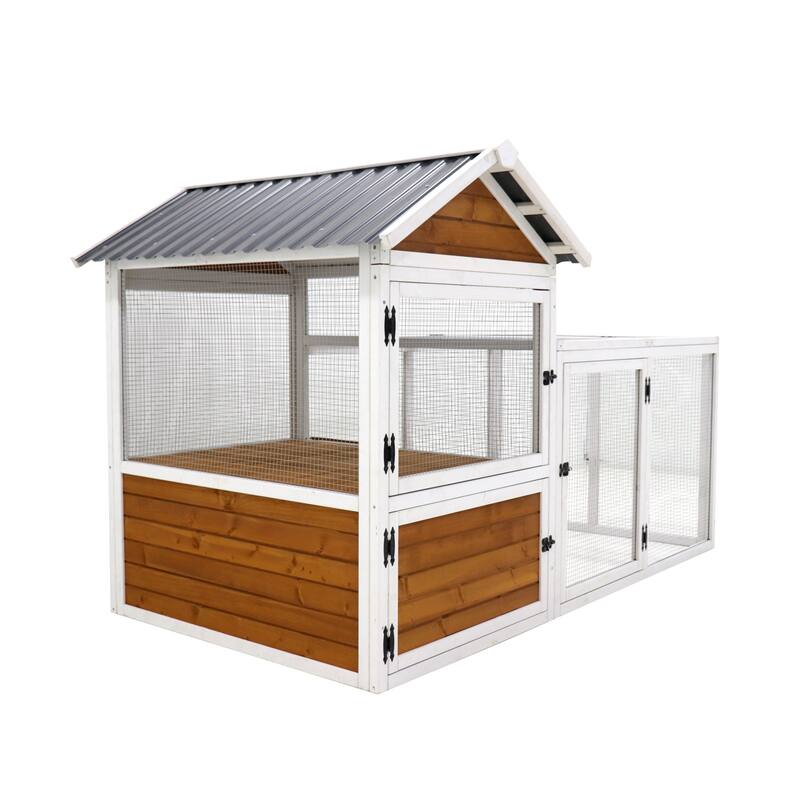 77"Large outdoor chicken coop chicken coop,duck coop with nest box,bird cage,rabbit cagewaterproof PVC board (gradient 80°)