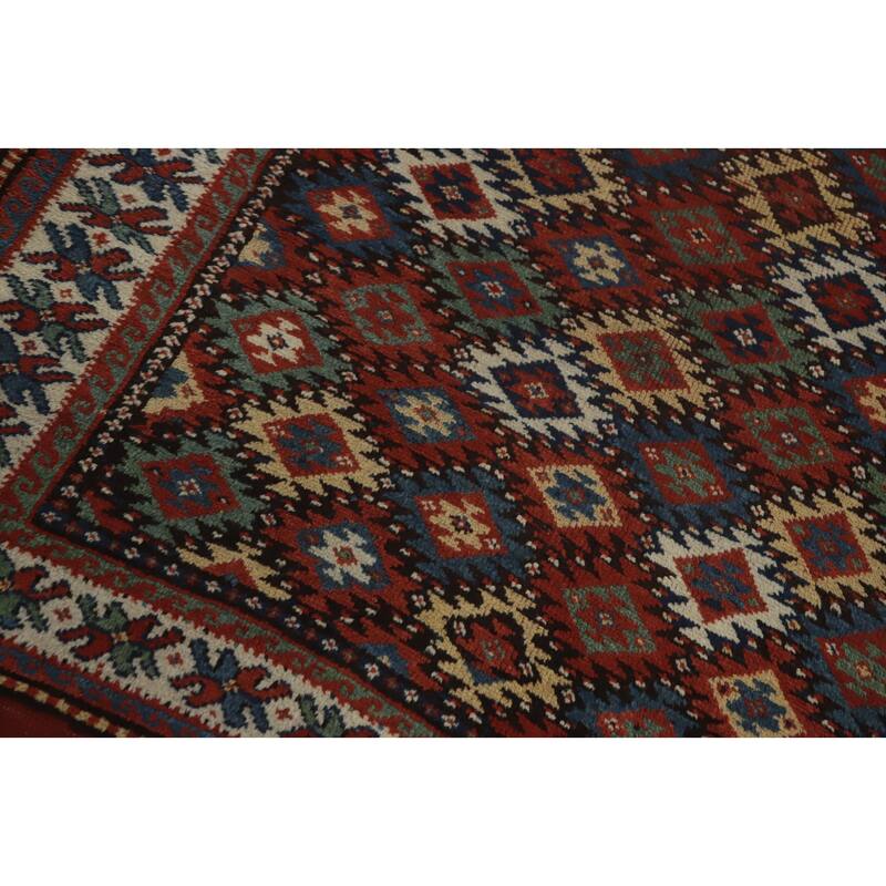 Hand Knotted Oriental 100% Wool Carpet Transitional All-Over Multi-Colored Anatolian Area Rug - 10' 11'' X 4' 10''