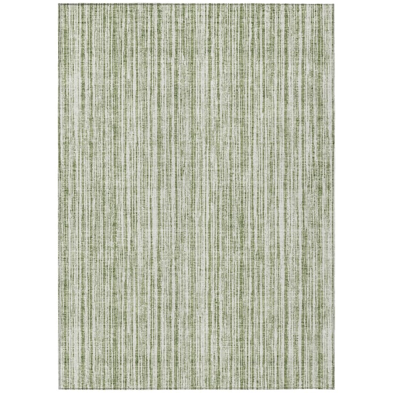 Machine Washable Indoor/ Outdoor Chantille Contemporary Stripes Rug