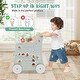 preview thumbnail 14 of 16, MDF Kids Walker with Toys, Storage and Rubber Wheels - 12.5" L x 14" W x 16.5" H