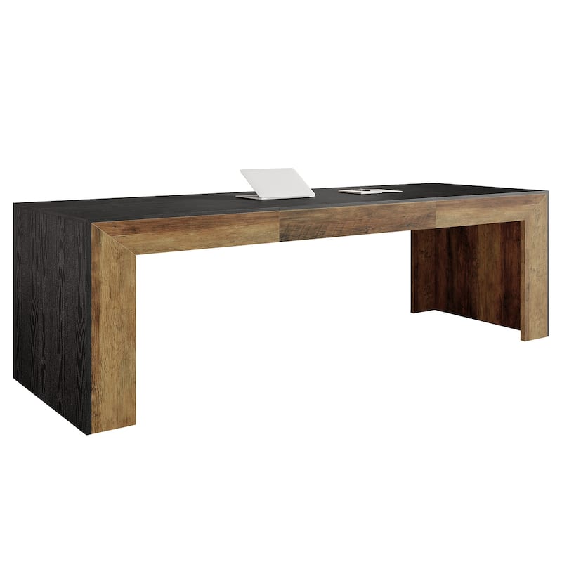 78.7" Conference Table, Wood Office Meeting Table, Boardroom Seminar Business