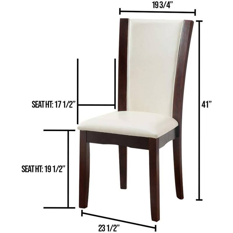 Set of 2 Contemporary Leatherette Dining Chairs