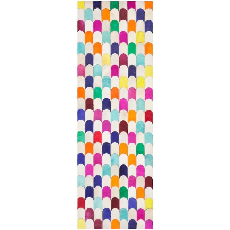 SAFAVIEH Handmade Studio Leather Alesa Modern Leather Rug