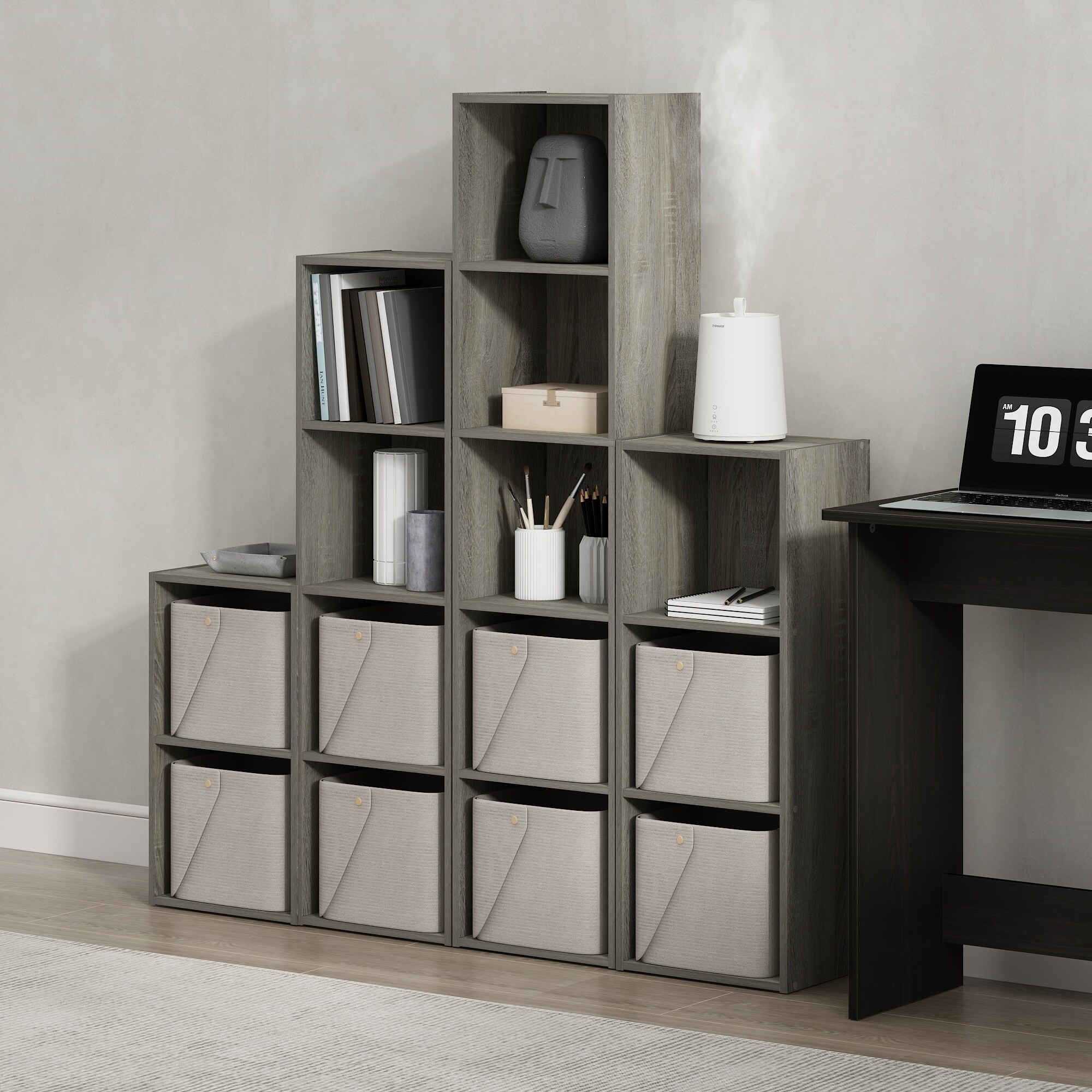 Furinno Pasir 2-Tier Open Shelf Bookcase-image