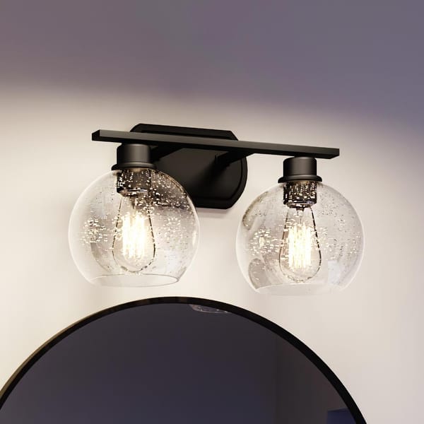 Luxury Utilitarian Bath Vanity Light 8 5 H X 16 5 W With Modern Farmhouse Style Matte Black Uql3455 By Urban Ambiance Overstock 33395013