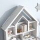 preview thumbnail 14 of 16, Pine Wood Twin Bed with House-Shaped Headboard, Fence Guardrails, and Drawers