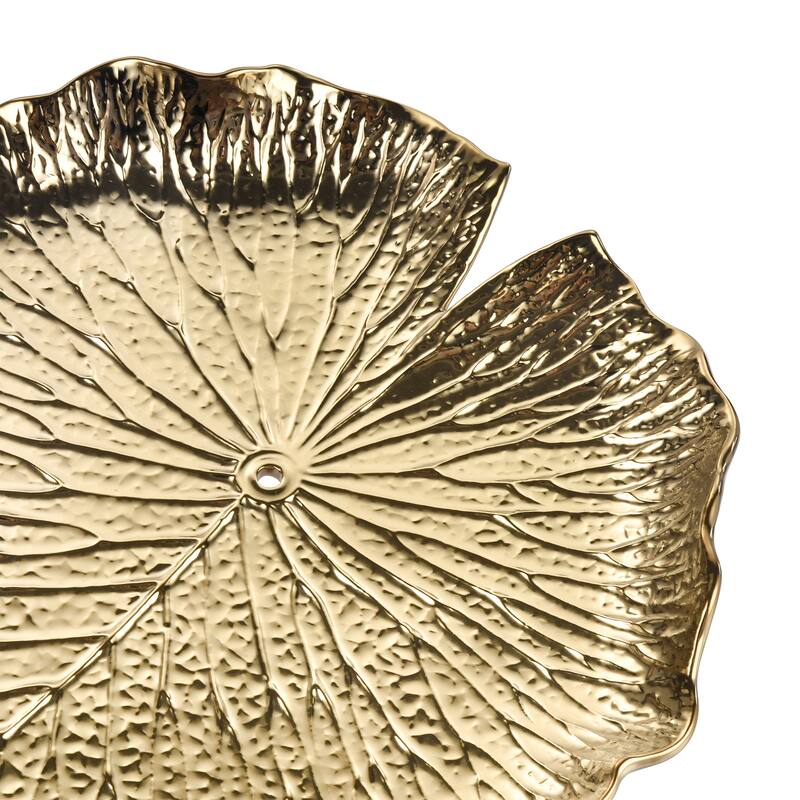 Elk Home Lilypad Gold Earthenware 11.25 Inch Wide Wall Art