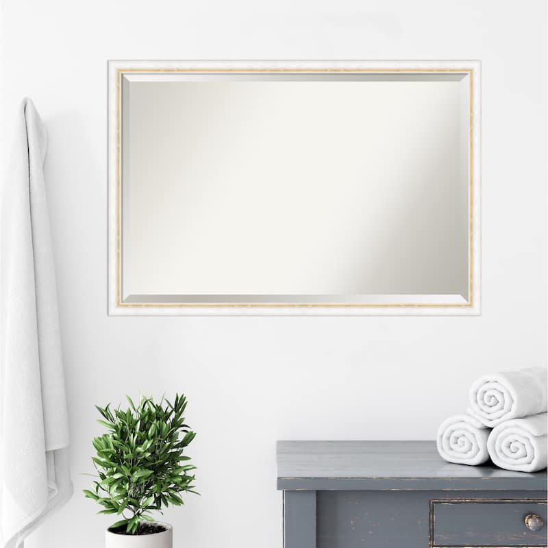 Morgan Beveled Wood Framed Bathroom Vanity Wall Mirror