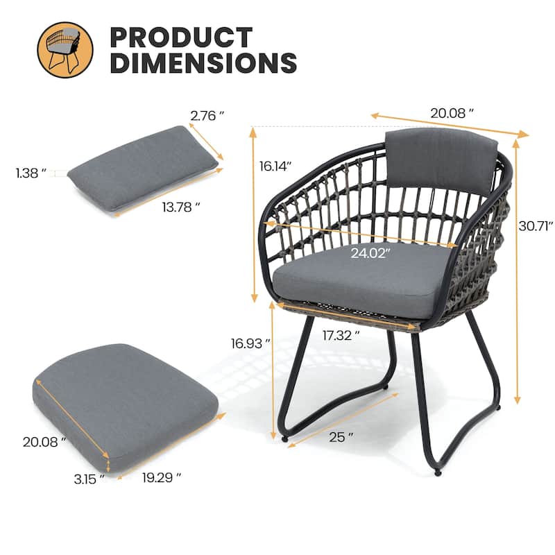 5/7/9-Piece Dining Set Outdoor Patio Aluminum Dining Table and PE Rattan Wicker Dining Chairs