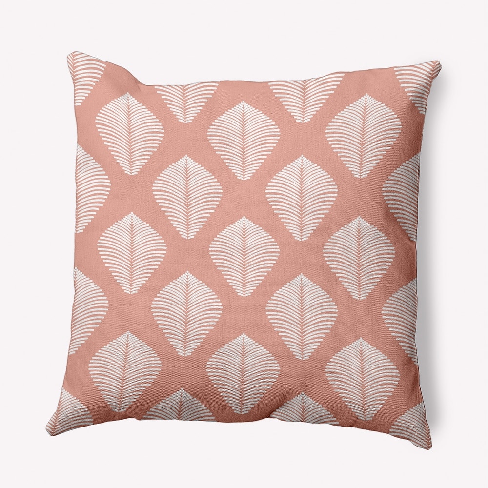 Fan Leaf Pattern Decorative Throw Pillow