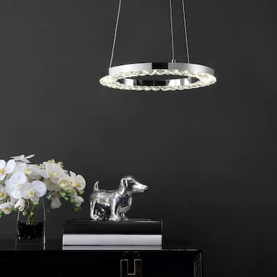 SAFAVIEH Lighting Messon Led Pendant - 14" x 14" x 1"