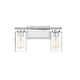 preview thumbnail 1 of 9, Meridian M80037 2 Light 15" Wide Bathroom Vanity Light with Swirl Chrome