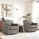 preview thumbnail 31 of 101, Modern Swivel Upholstered Armchair Accent chair Set of 2 CHENILLE SAND