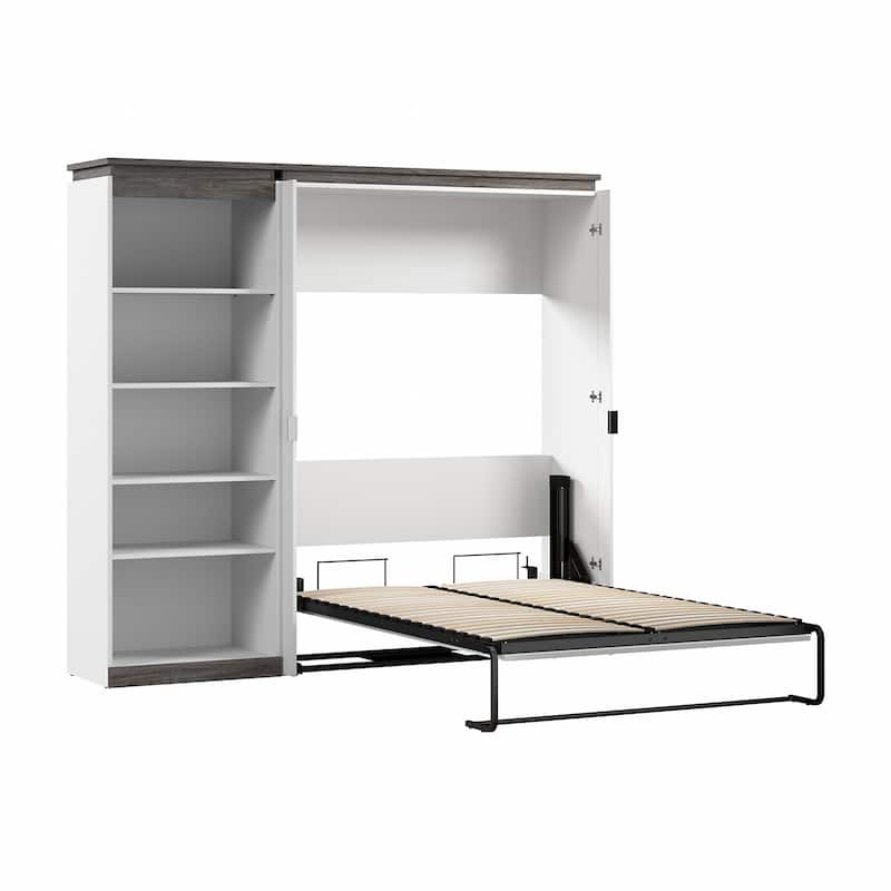 Orion Full Murphy Bed with Shelves (91W) by Bestar