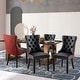 preview thumbnail 101 of 99, High-end Tufted Velvet Upholstered Nailhead Dining Chair Set of 6 Set of 4 - Black Red