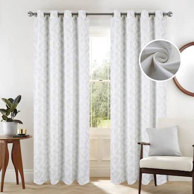 Heathrow Halo Foil Privacy Window Curtain Panel 90"
