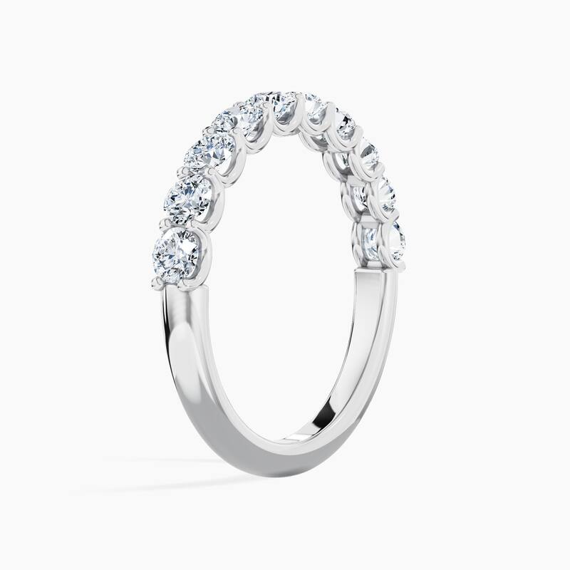 Auriya 14k Gold Round Lab Grown Diamond Half Eternity Band 1.00 - 4.50 ct. tw. (F-G, VS)