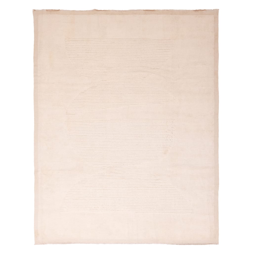 ECARPETGALLERY Hand-knotted Pak Finest Marrakesh Cream Wool Rug - 8'0 x 10'0