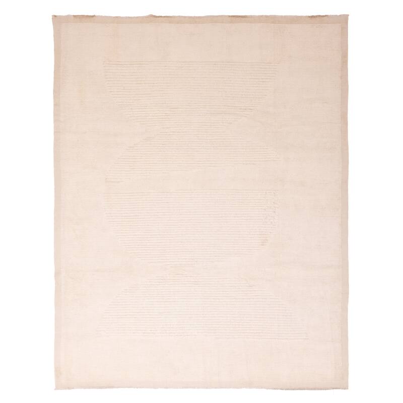 ECARPETGALLERY Hand-knotted Pak Finest Marrakesh Cream Wool Rug - 8'0 x 10'0