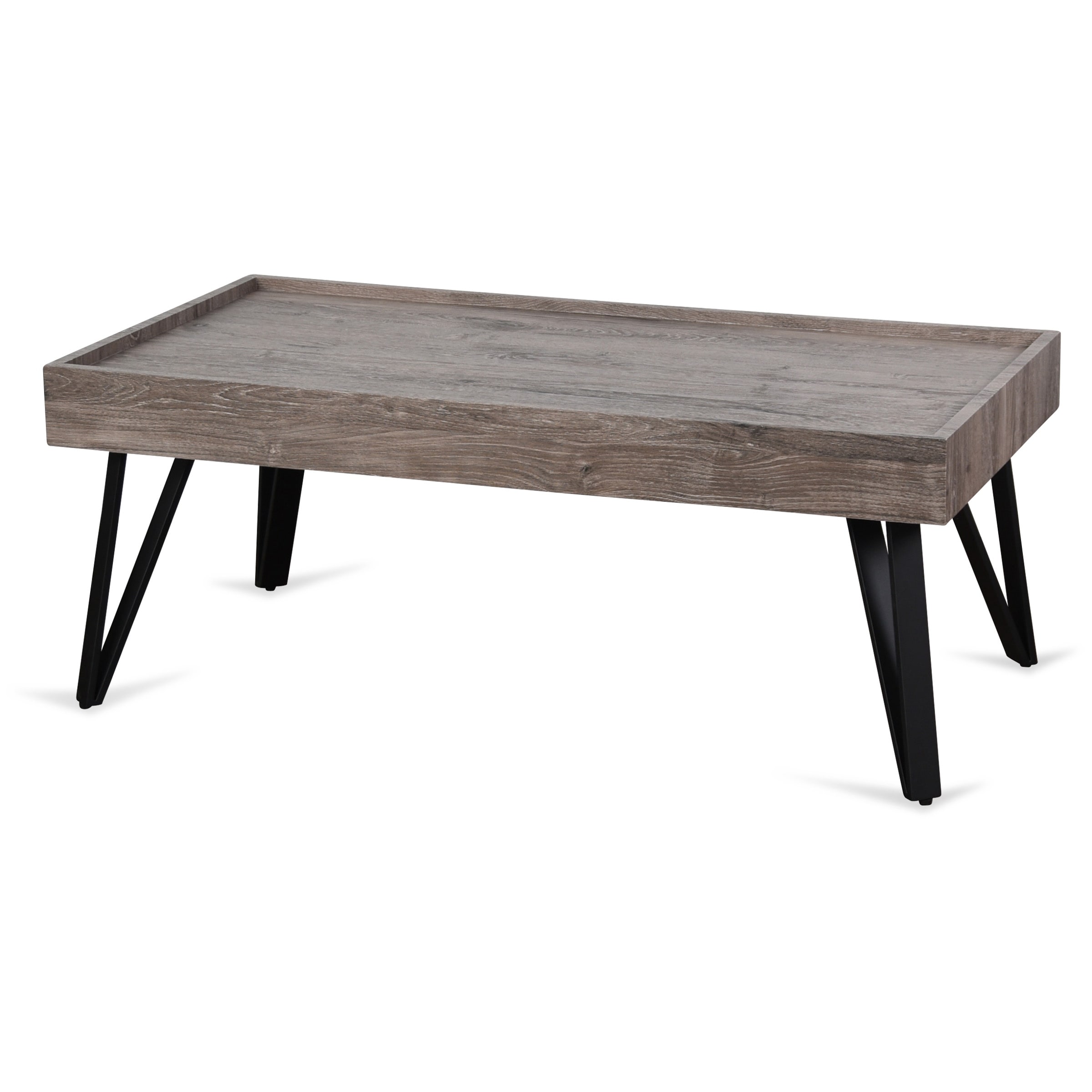 Stylecraft Natural Dark Sonoma 17 Inch Rectangular Wood Coffee Table Overstock 30290674