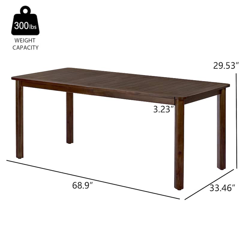 Christopher Knight Home - Verano Rectangular Outdoor Solid Acacia Wood Dining Table
