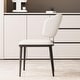 preview thumbnail 3 of 11, Modern Upholstered Leather Dining Chairs Ergonomic Kitchen Chairs with Metal Legs - 20.07"Wx18.89"Dx31.88"H
