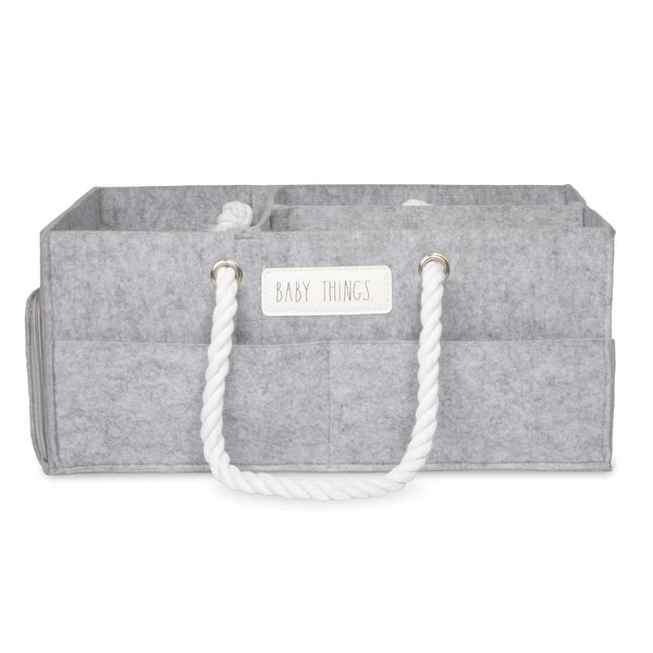 slide 2 of 9, RAE DUNN Baby Diaper Caddy Organizer - w/Rope Handles Large