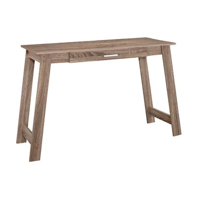 Wood Computer Desk with Drawer, Rectangular Shape and Veneer Finish