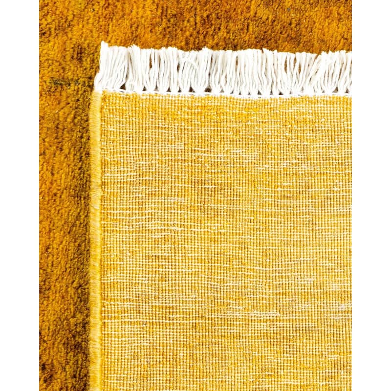 Fine Vibrance, One-of-a-Kind Hand-Knotted Area Rug - Yellow, 3' 2" x 4' 6" - 3' 2" x 4' 6"