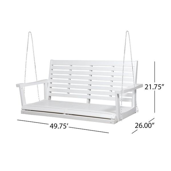 Shop Tasmania Outdoor Acacia Wood Porch Swing By Christopher Knight Home Overstock 31624196