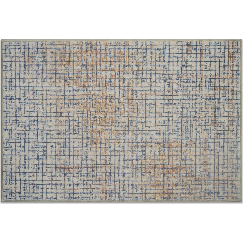 HomeRoots Abstract Modern, Contemporary Rectangle Area Rug