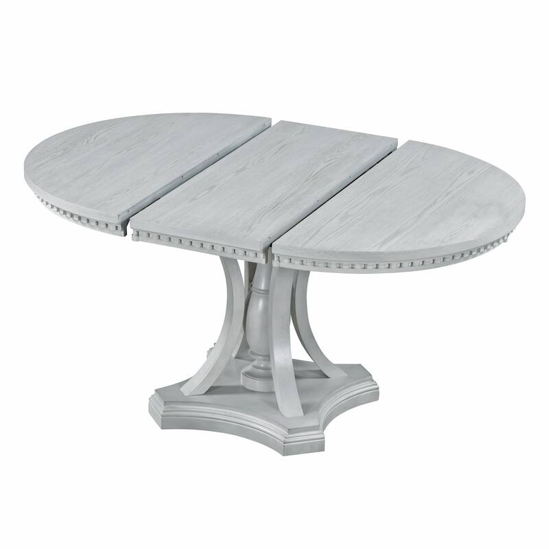 5-piece Dining Set Extendable Round Table and 4 Chairs