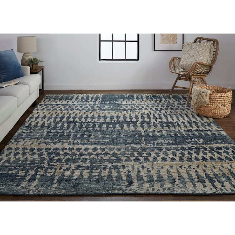 Grand Bazaar Scottsdale Hand Knotted Abstract Transitional Area Rug