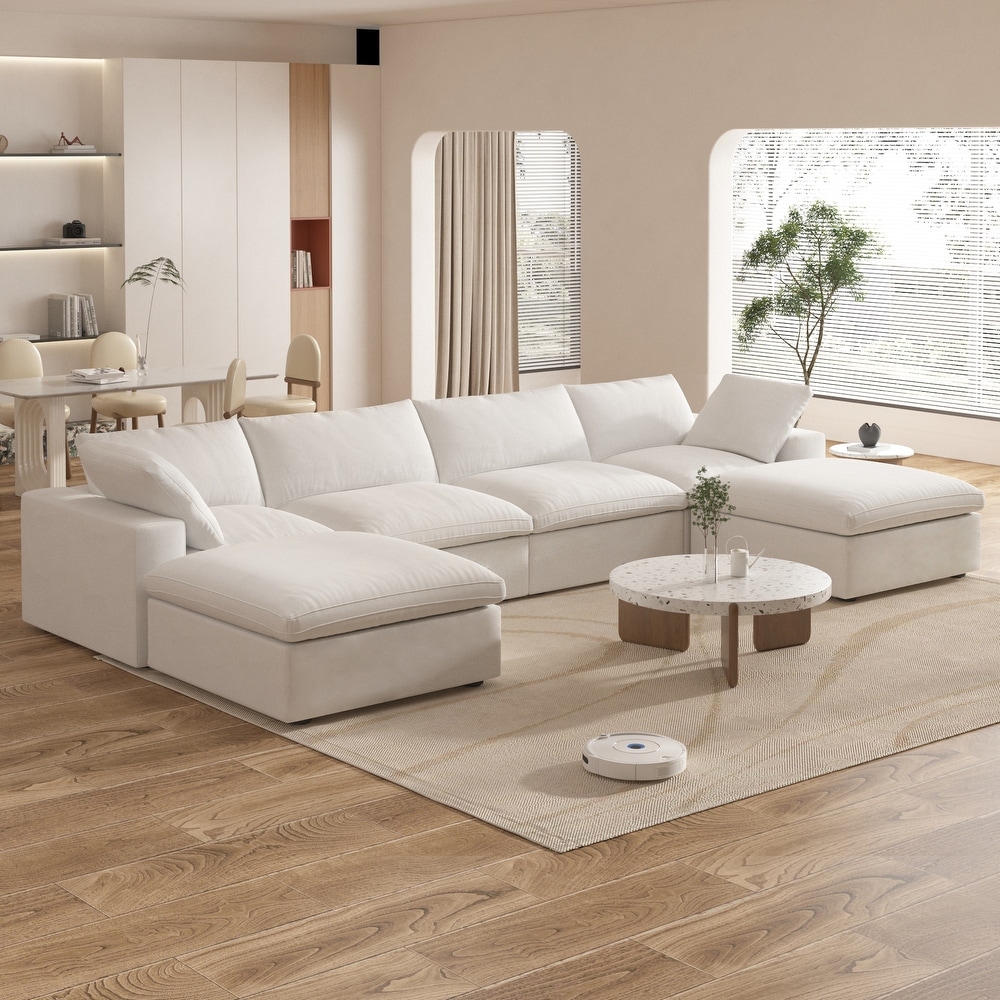 White deals modular sofa