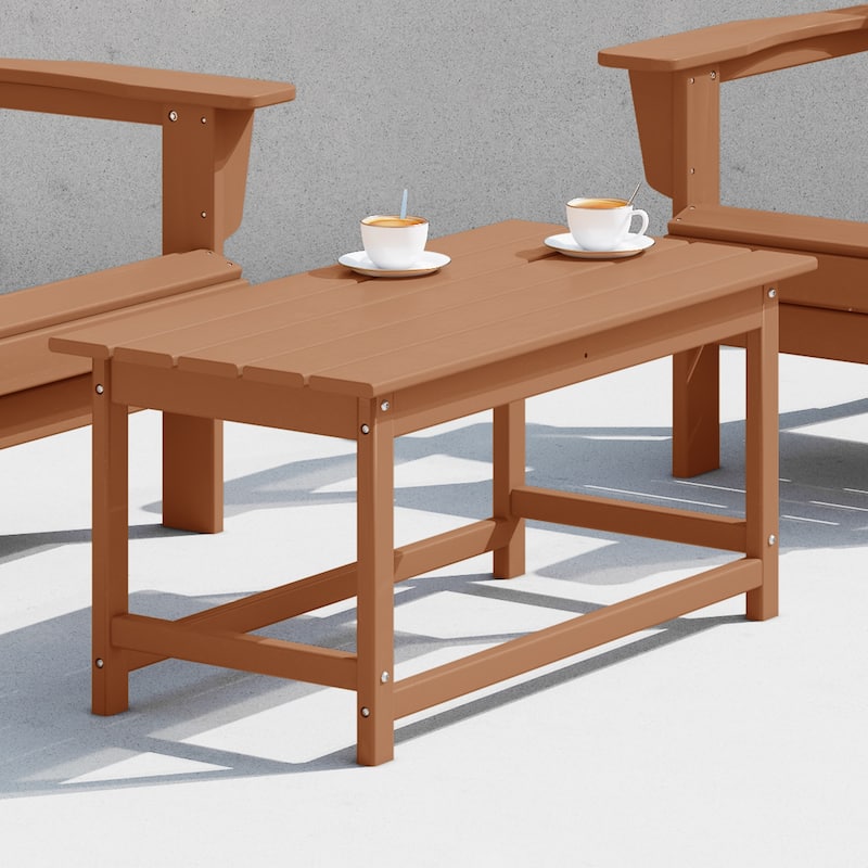 Laguna Hdpe All Weather Outdoor Patio Rectangular Coffee Table