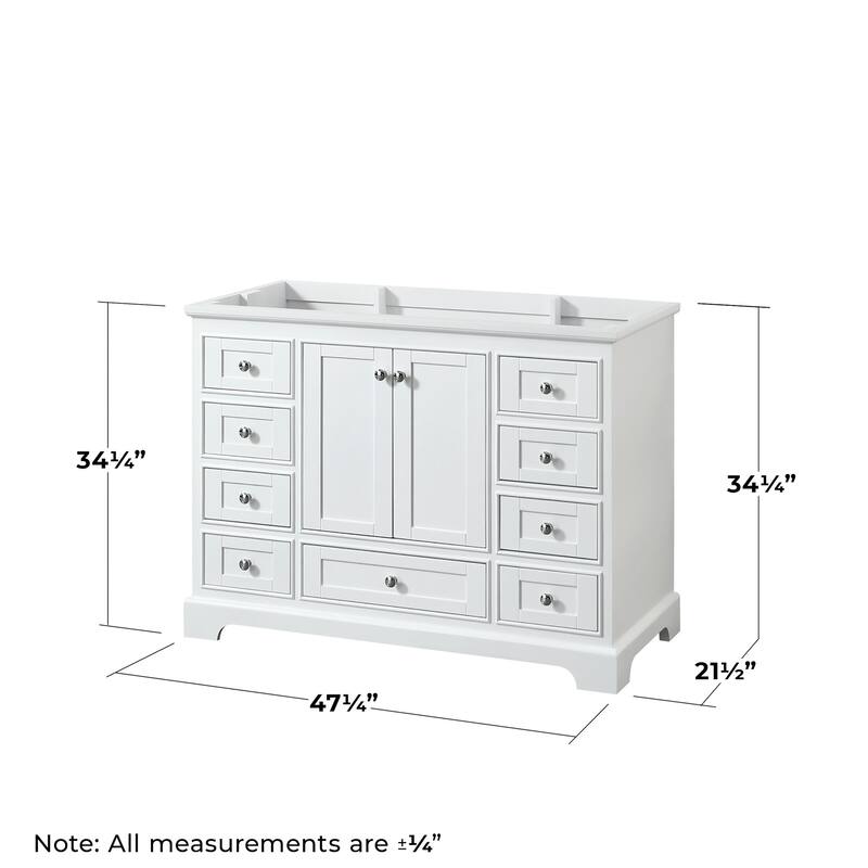 Wyndham Collection Deborah 47-1/4" Free Standing Single Wood Vanity
