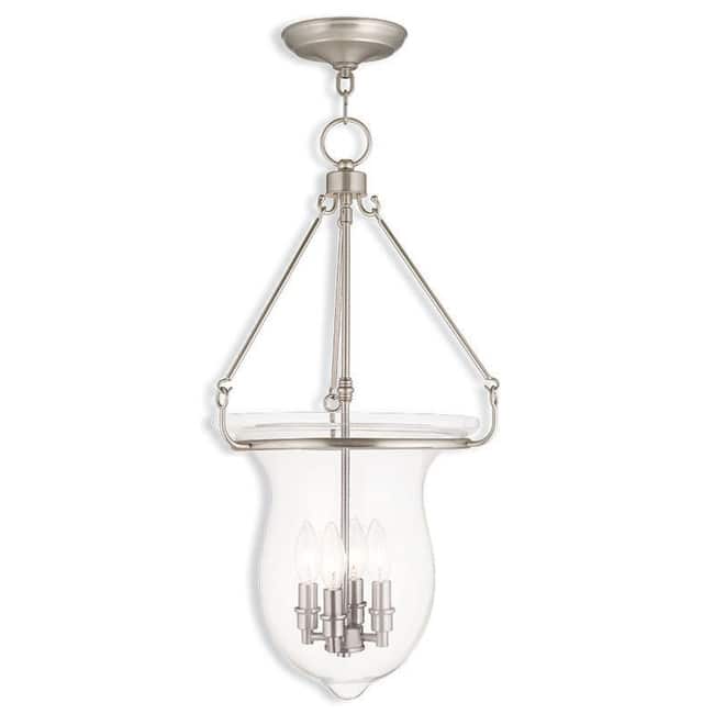 Livex Lighting Canterbury 4 Light Foyer Pendant - Brushed Nickel