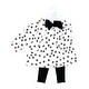 preview thumbnail 2 of 3, Baby Girls 3 Piece Black Petals Breezy Smock Top, Leggings and Headband Set
