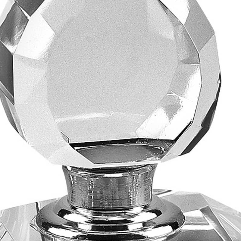 HomeRoots 5" Clear Crystal Decorative Perfume Bottle - 4.75" x 1.75" x 3.25"