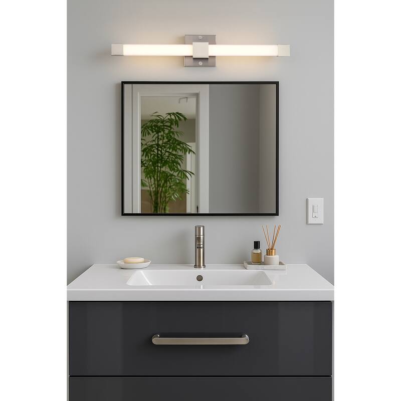 Brightwyn 24 Inch LED Vanity Brushed Nickel Finish - Brushed Nickel
