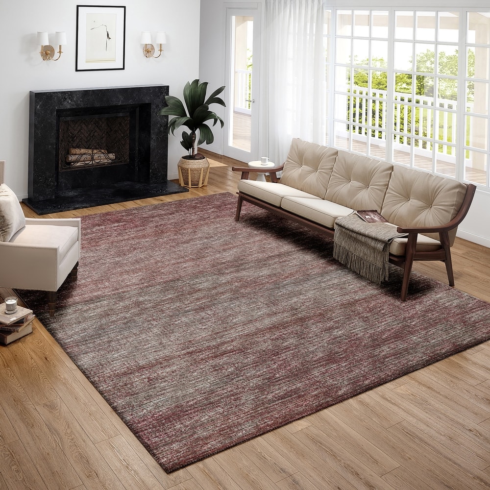 Indoor/ Outdoor Marston Dynamic Transitional Striped Washable Area Rug