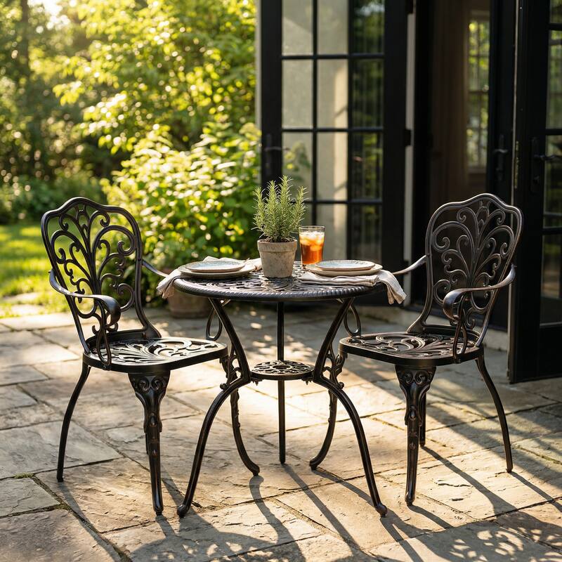 Christopher Knight Home - VIGO Aluminum Outdoor Patio Bistro Dining Set