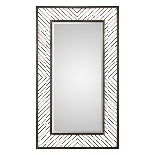 Uttermost Karel 46"W Contemporary Urban Deco Oversized Full Length - Distressed Rustic Bronze