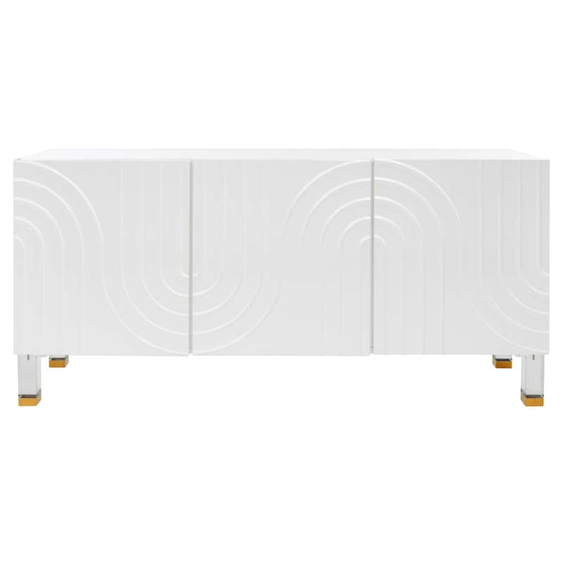 SAFAVIEH Home Saturn Wave Acrylic Sideboard - 64"W x 17"D x 30"H