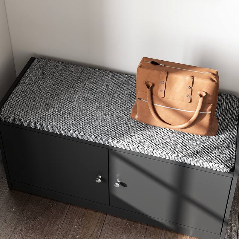 Timechee Entyrway Shoe Change Bench Storage Cabinets with Cushion