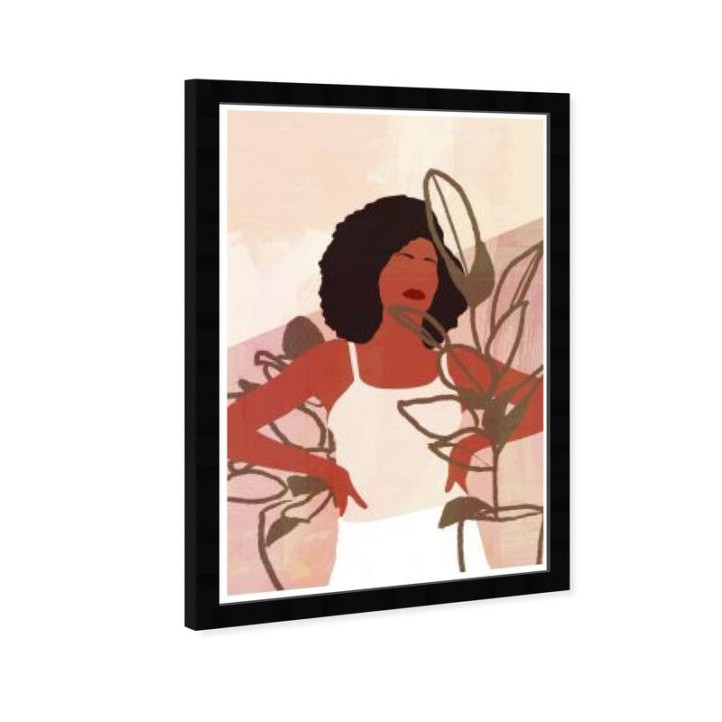 Wynwood Studio Prints People and Portraits Venture in Plants Pink and Modern & Contemporary Wall Art Canvas Print